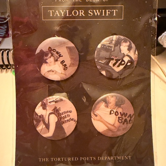 Taylor Swift Tortured Poets Department Button Set - Picture 2 of 4